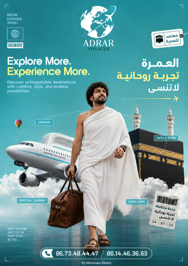 Adrar Voyages Umrah Blue